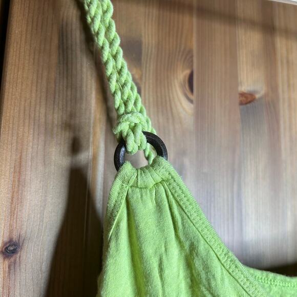 Vintage Y2K Babydoll Tank Top Women’s XL Lime Green Fairy Whimsical Sleeveless - Picture 5 of 6